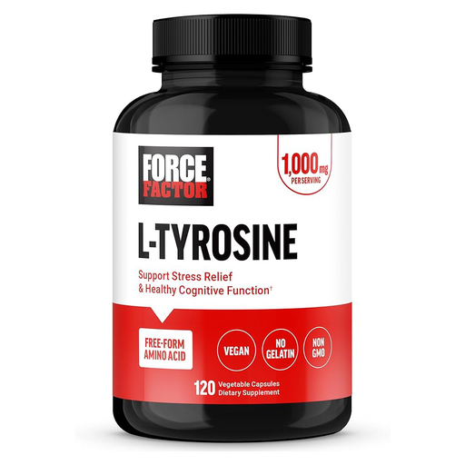 [810126660411] Force Factor L Tyrosine 500mg Stress Relief.-120 Capsules