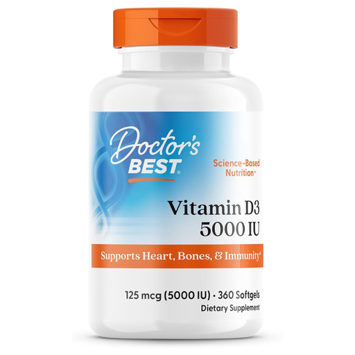 [753950002500] Doctor's Best Vitamin D3 5000 IU-360Serv.-360 Softgels
