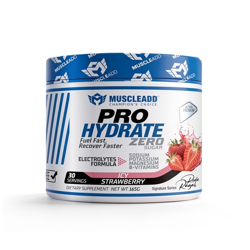 [6223007828963] Muscle Add ProHydrate Zero Sugar-30Serv.-165G.-Icy Strawberry