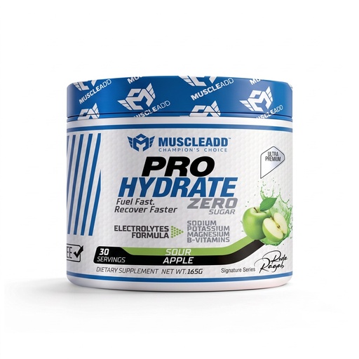 [6223007828925] Muscle Add ProHydrate Zero Sugar-30Serv.-165G.-Sour Apple