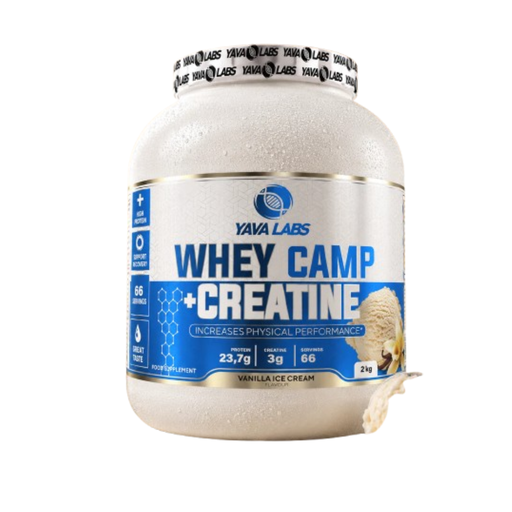 [5905488762363] Yava Labs Pure Whey Camp + Creatine increases Physical Performance-66Serv-2KG-Vanilla
