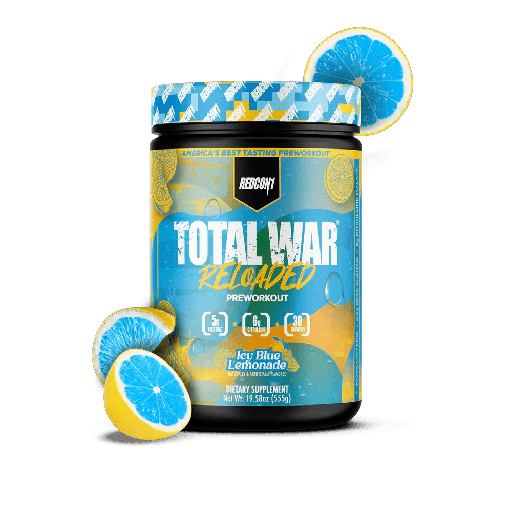 [810044579437] Redcon1 Total War Reloaded Pre Workout.-30Serv.-555G.-Icy Blue Lemonade