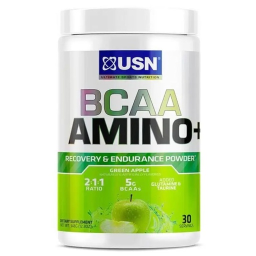 [6009544905448] Usn Bcaa Amino+Recovery&amp;Endurance Powder-30Serv.-348G-Green Apple